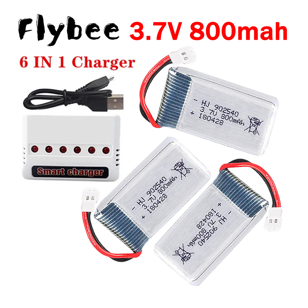 Hobby Rc Quadcopters - MEW 800mAh 3.7V リポバッテリー + 6-in-1
