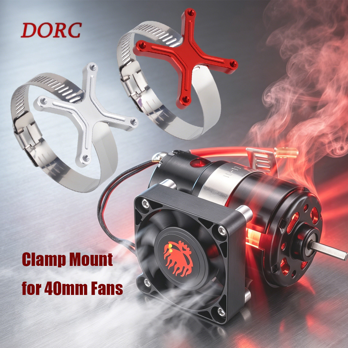 Rc Hobby Motor - ユニバーサル調整可能なファンマウント 30-49mm 広範囲対応 1/8 1/10 RC