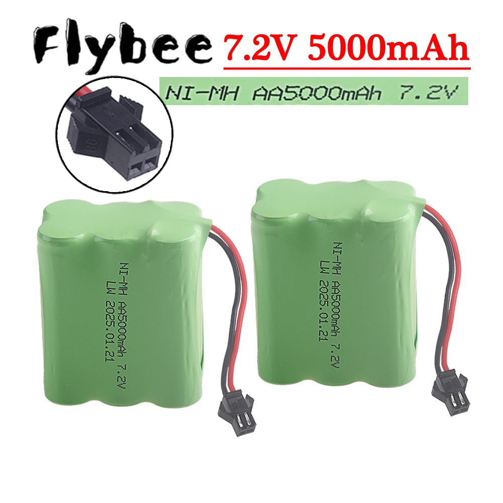Rc Hobby & Maskinservice I Eskilstuna - (SM-2Pプラグ) 7.2V 5000mAh NiMHバッテリー RC玩具 車