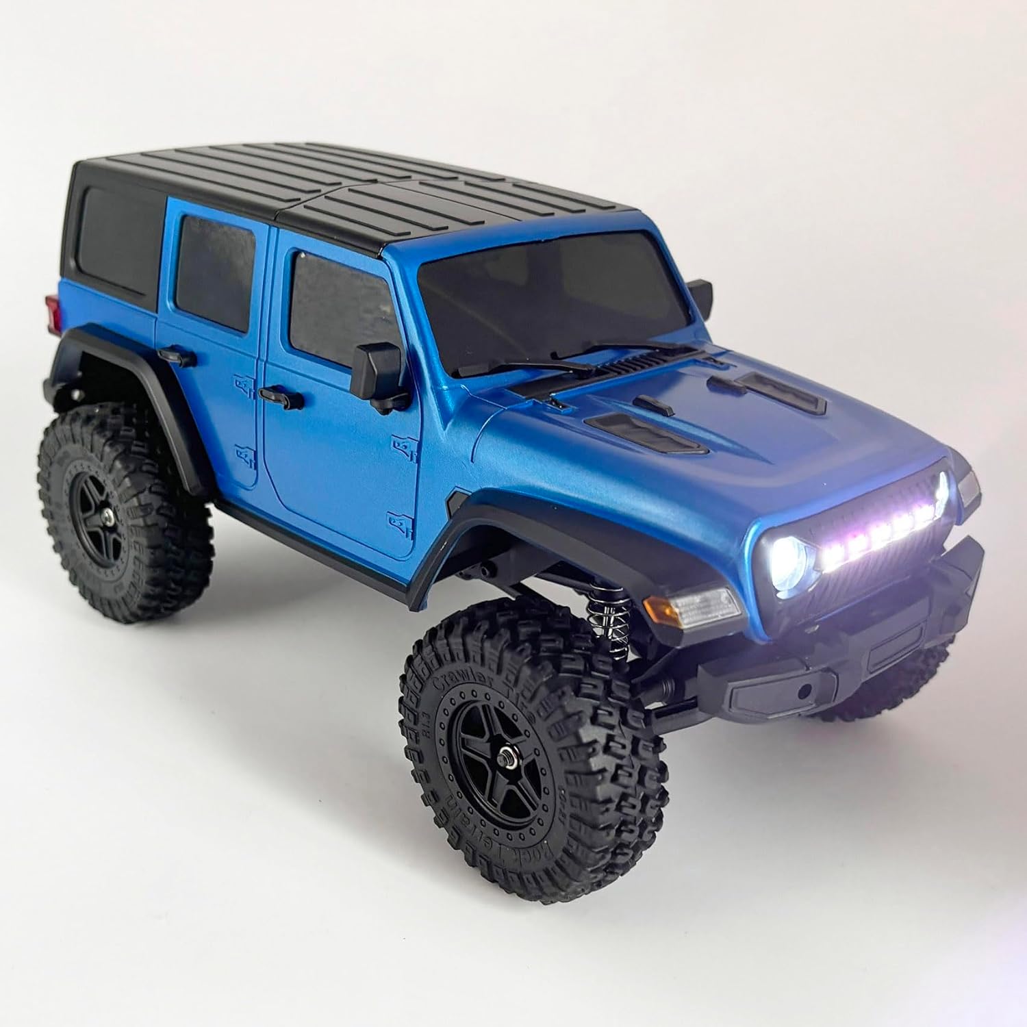 Rc Roc Hobby - 1/18スケールRCロッククローラー4x4オフロードリモートコントロールトラック、RTR全地形対応、比例制御、370モーター搭載シャーシ、3速、屋内外兼用大人向けホビーモデル