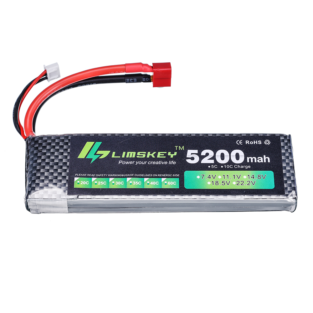 リムスキーパワーバッテリー 7.4V 5200mAh バッテ - Hobby Rc Quadcopters のレビューと価格