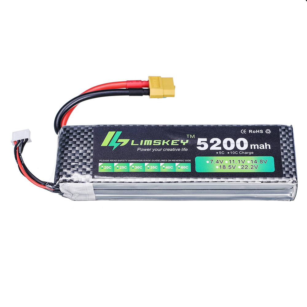 リムスキーパワーバッテリー 7.4V 5200mAh バッテ - Hobby Rc Quadcopters のレビューと価格