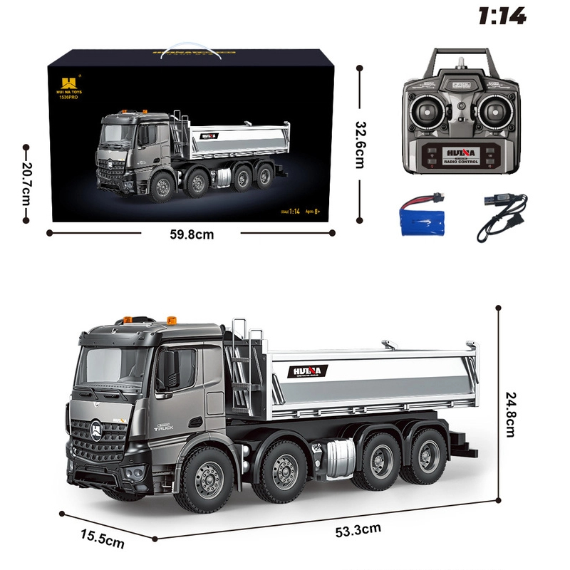 新型Huina 1536pro 1537合金製リモコン1:1 - Rc Excavator Hydraulic のレビューと価格