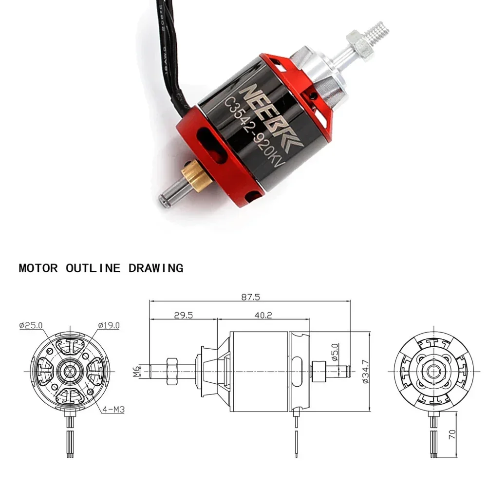 1/2/4 個 3542 920KV 1400KV アウトラ - Rc Plane Hobby Zone のレビューと価格
