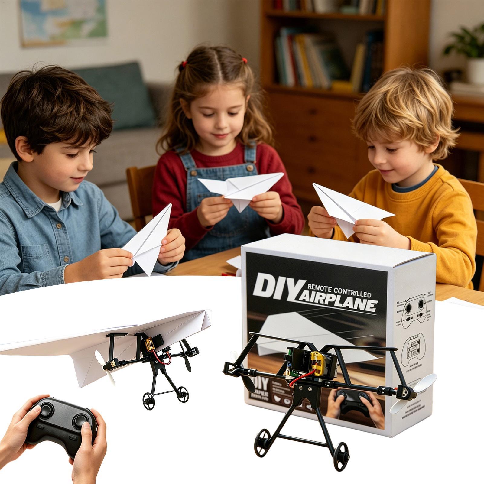 DIY RC紙飛行機キット、ジャイロスタビライザー付き電動リ - Rc Hobbies のレビューと価格