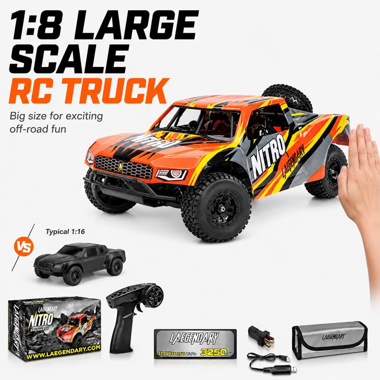 全輪駆動2.4GHzショートコーストラック、1/8スケールブ - Rc Roc Hobby のレビューと価格