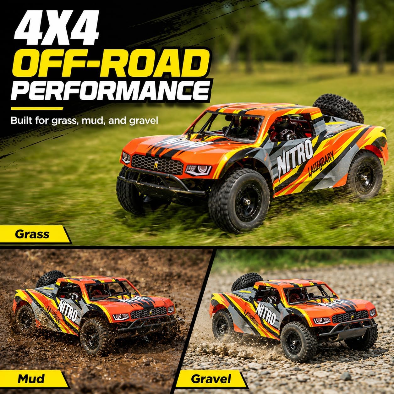 全輪駆動2.4GHzショートコーストラック、1/8スケールブ - Rc Roc Hobby のレビューと価格