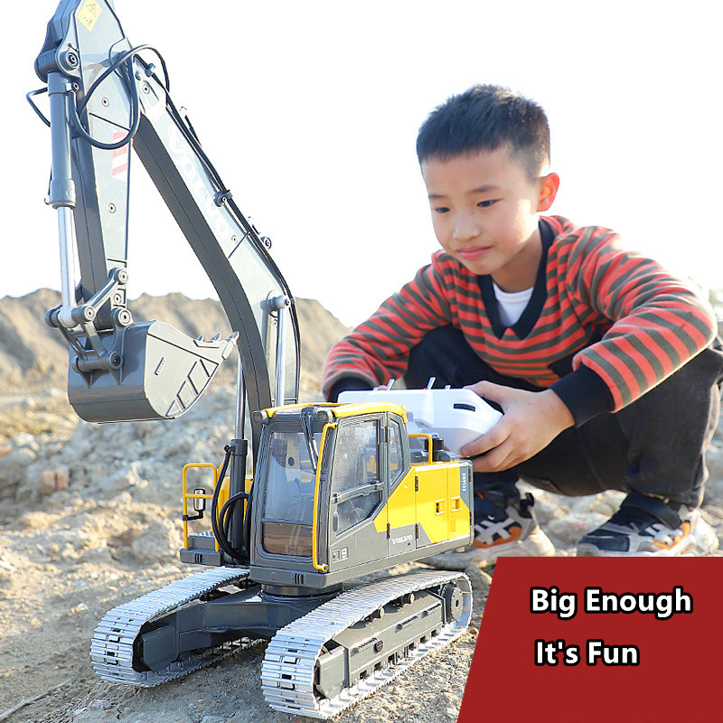 全金属製電動トラック,e111,1:14,無制限,360 ° - Rc Excavator Hydraulic のレビューと価格